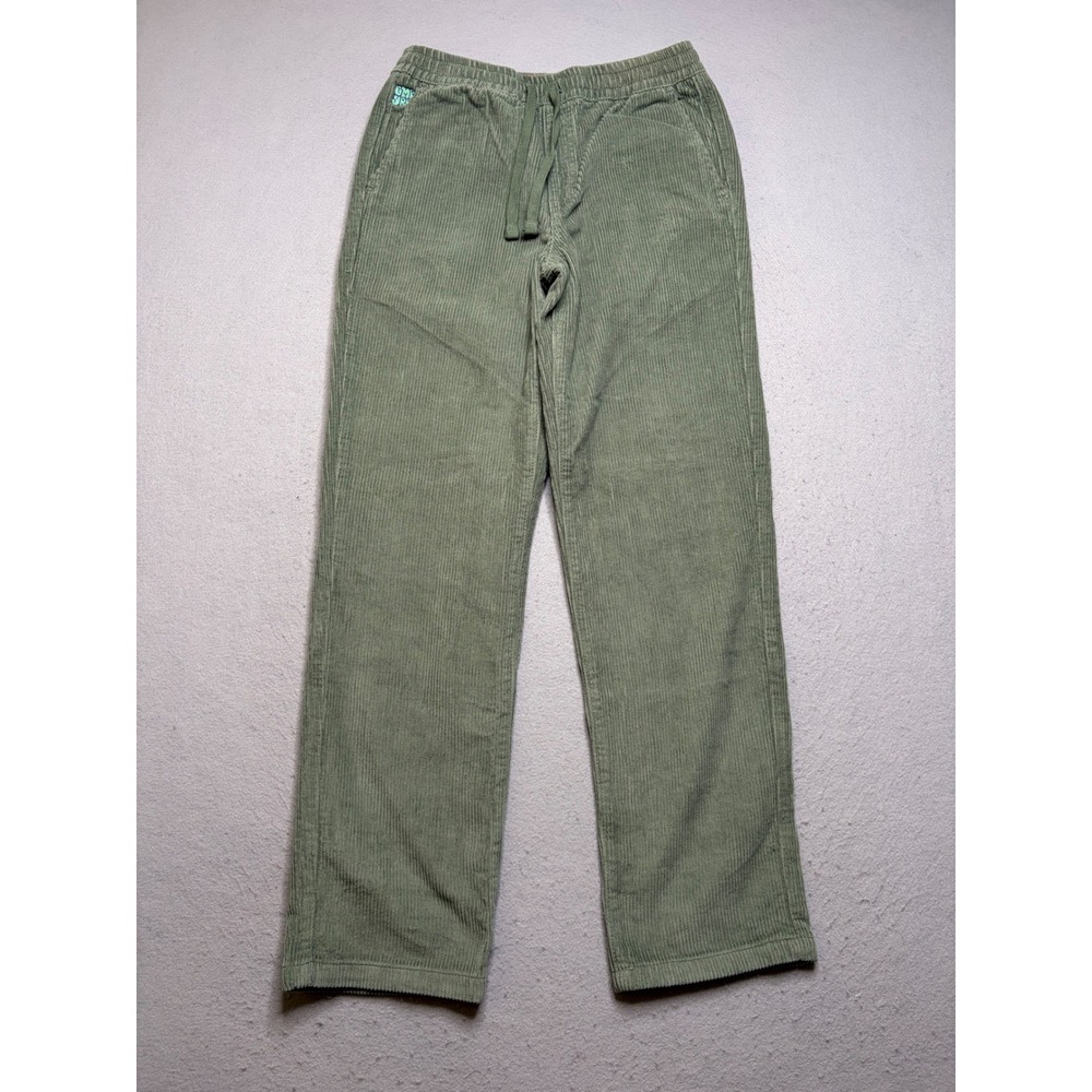 Empyre Corduroy Pants Women XS Green Relax Straight Leg Y2K Skater Streetwear